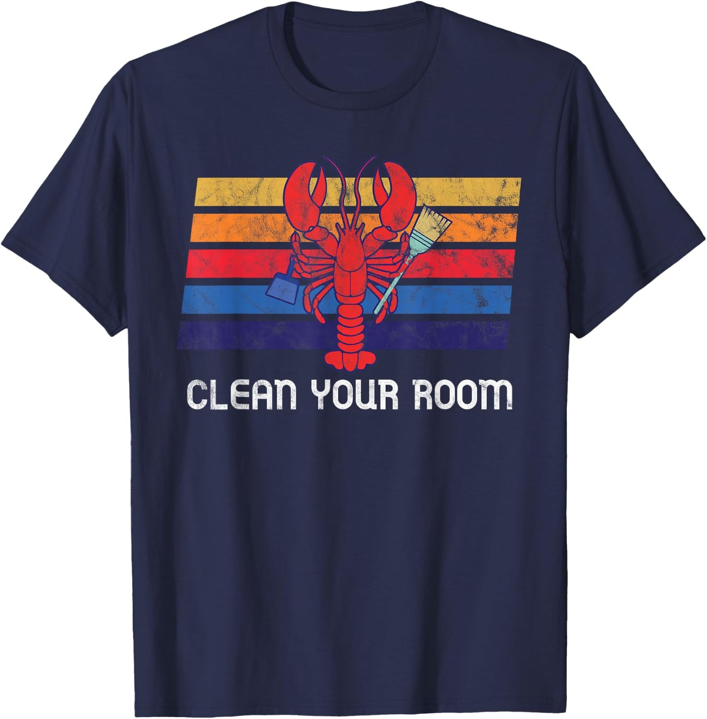 Clean your Room Retro 12 Rules SJW Intellectual Dark Web T-Shirt - T-Shirt | Navy