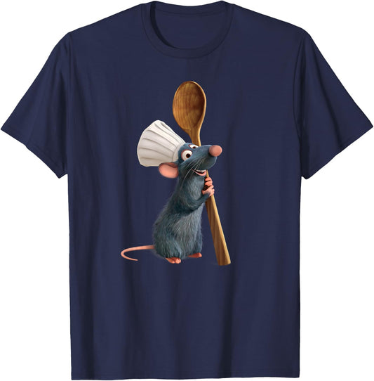 Disney Pixar Ratatouille Chef Remy with Spoon T-Shirt - T-Shirt | Navy