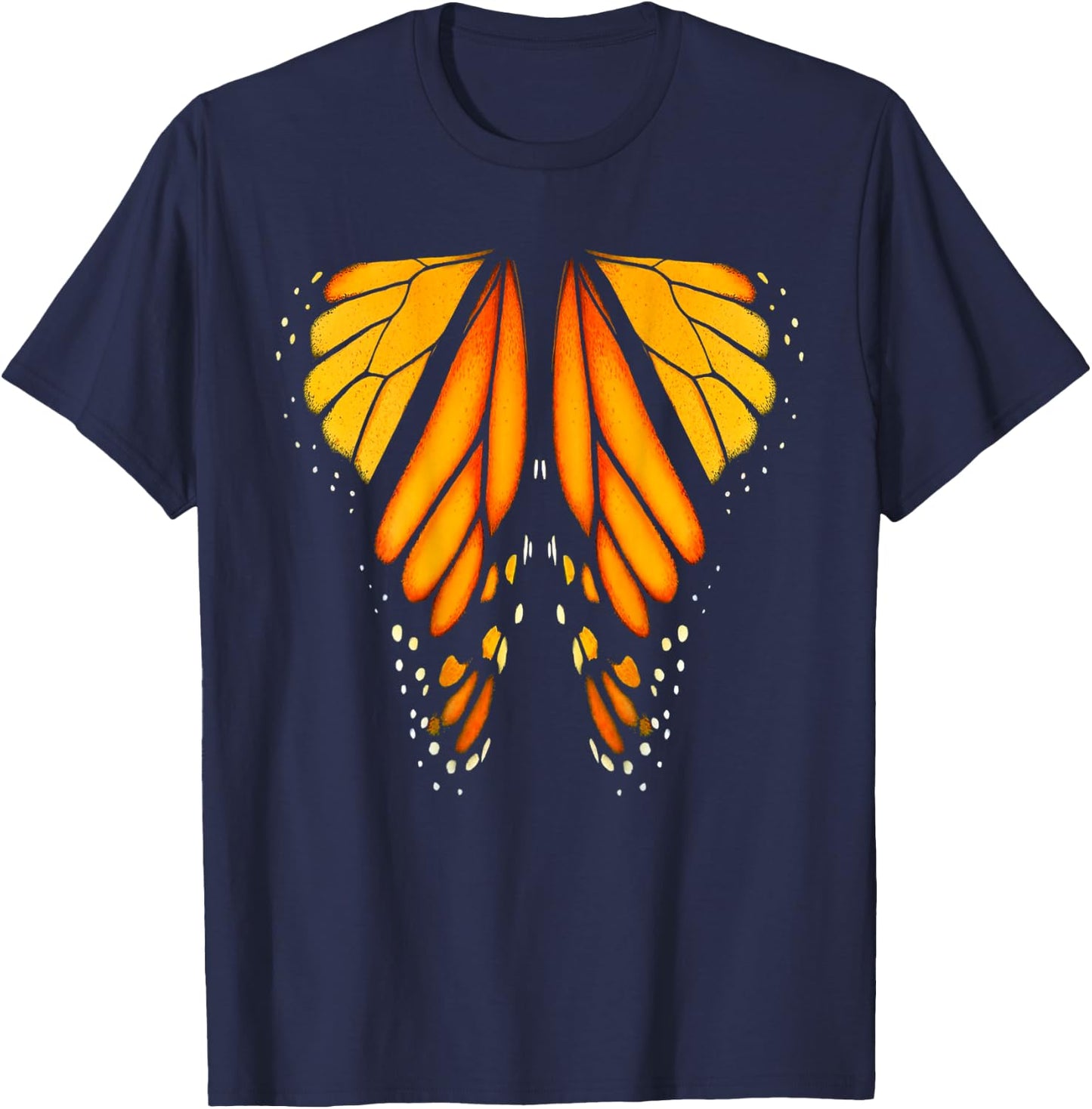 Monarch Butterfly Wings T-Shirt - T-Shirt | Navy