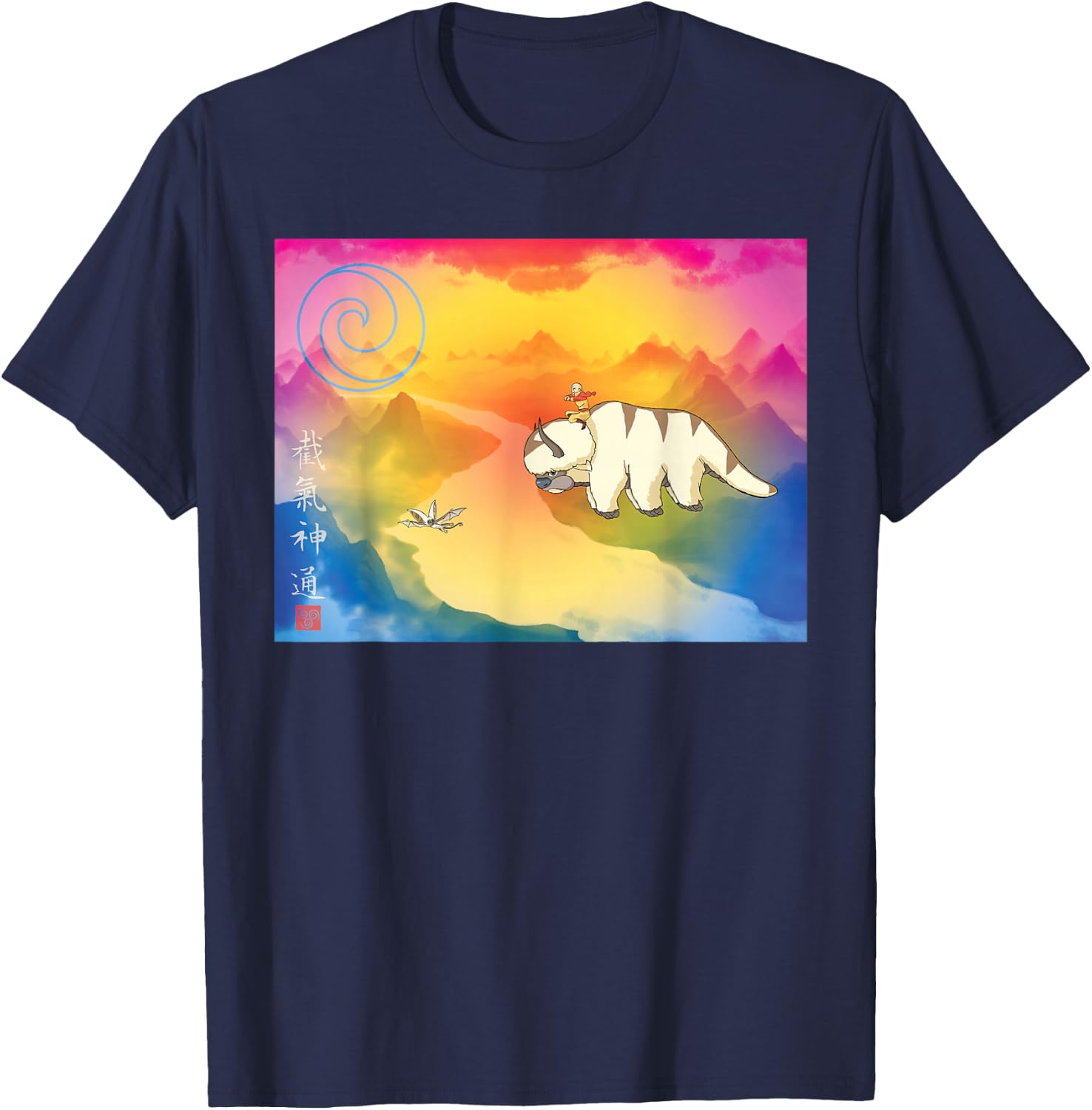 Avatar Flying Bison Center T-Shirt - T-Shirt | Navy