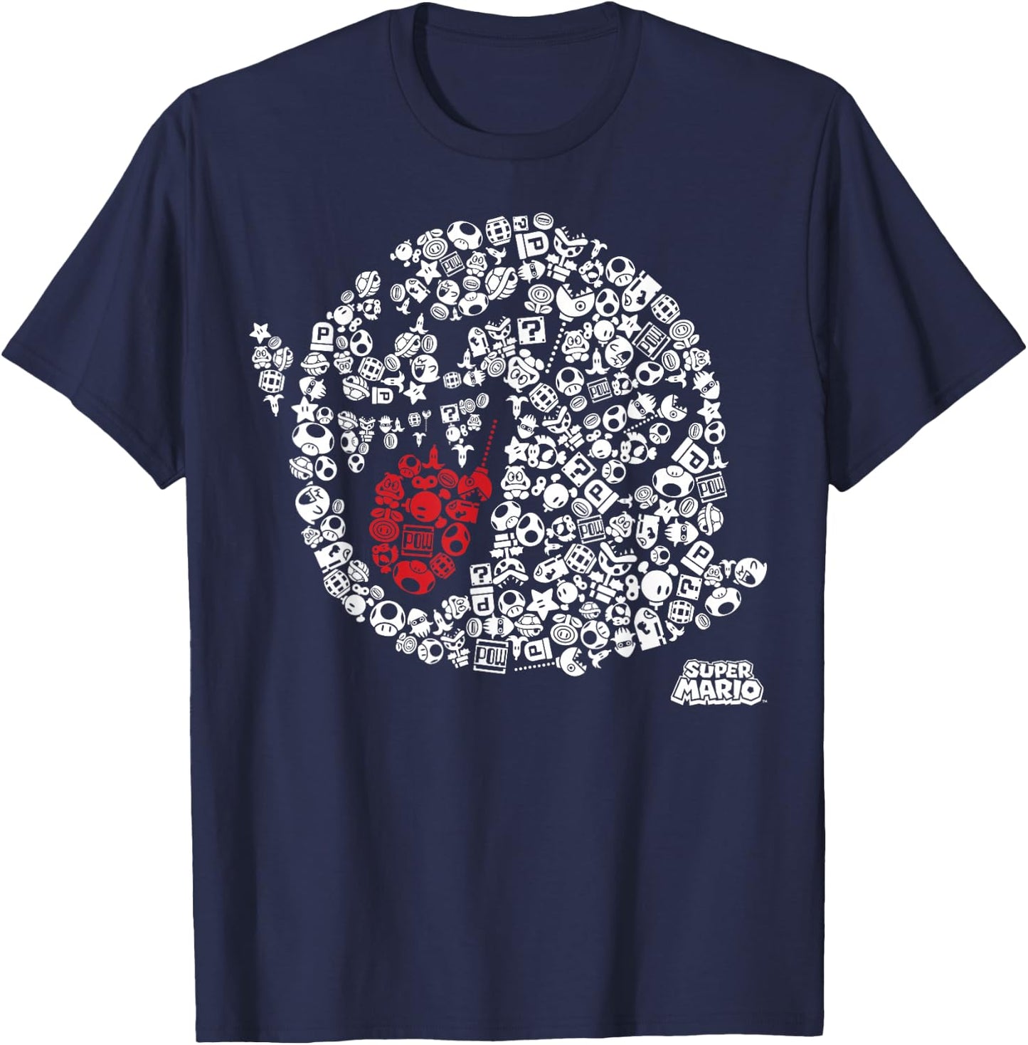Nintendo Super Mario Iconic Boo Portrait Graphic T-Shirt - T-Shirt | Navy