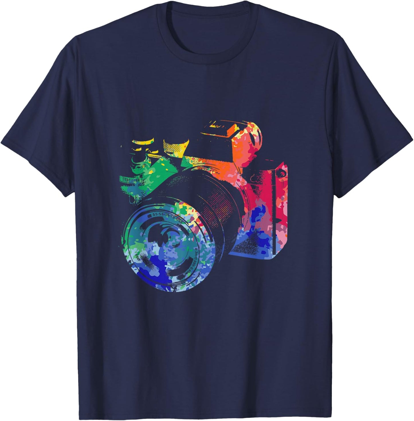 Photographer Watercolor Camera Photo Photography T-Shirt - T-Shirt | Navy