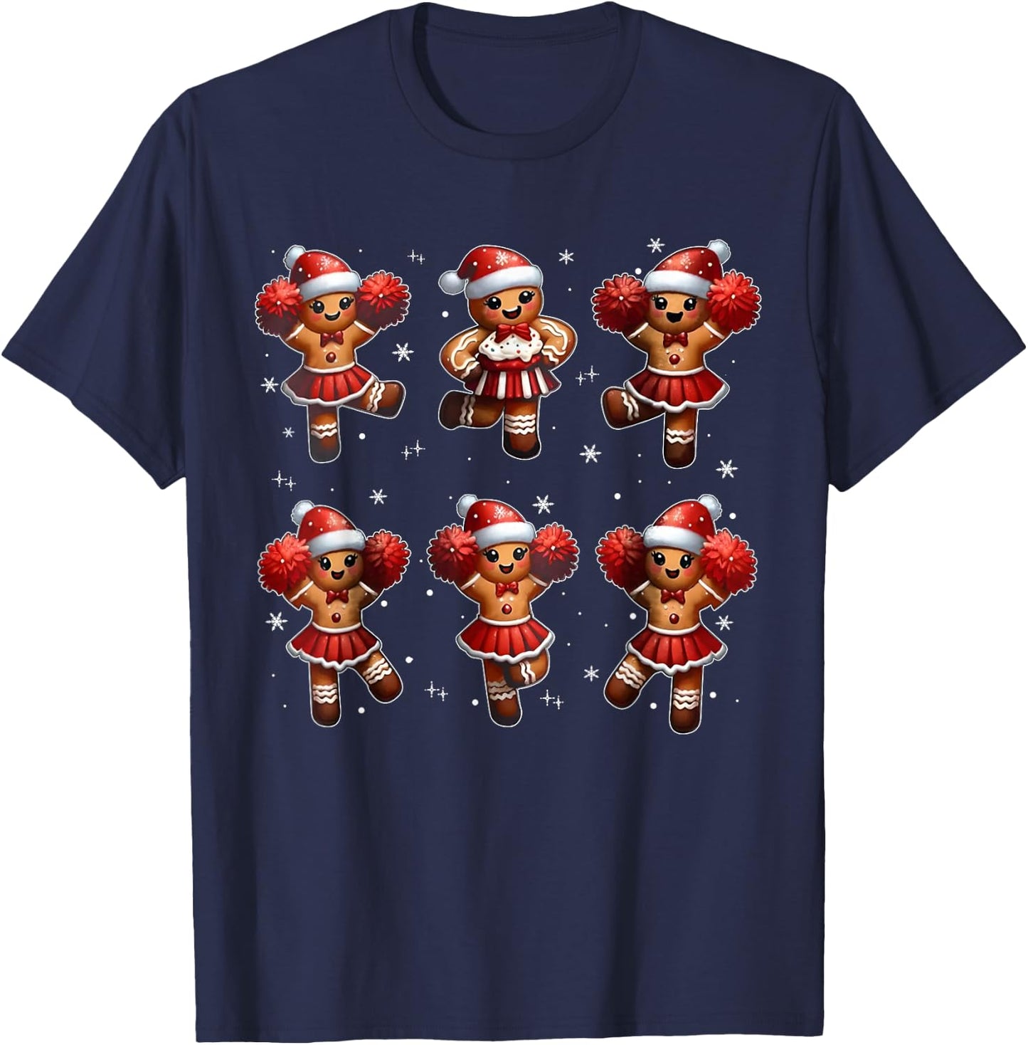 Sport Cheer Mom Cheerleading Gifts For Girls Women -Kids Black Small Polyester 100% Short Sleeve Round Neck Christmas Graphic T-Shirt - T-Shirt | Navy