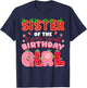 Sister of The Berry Sweet Birthday Girl Strawberry Lover T-Shirt - T-Shirt | Navy