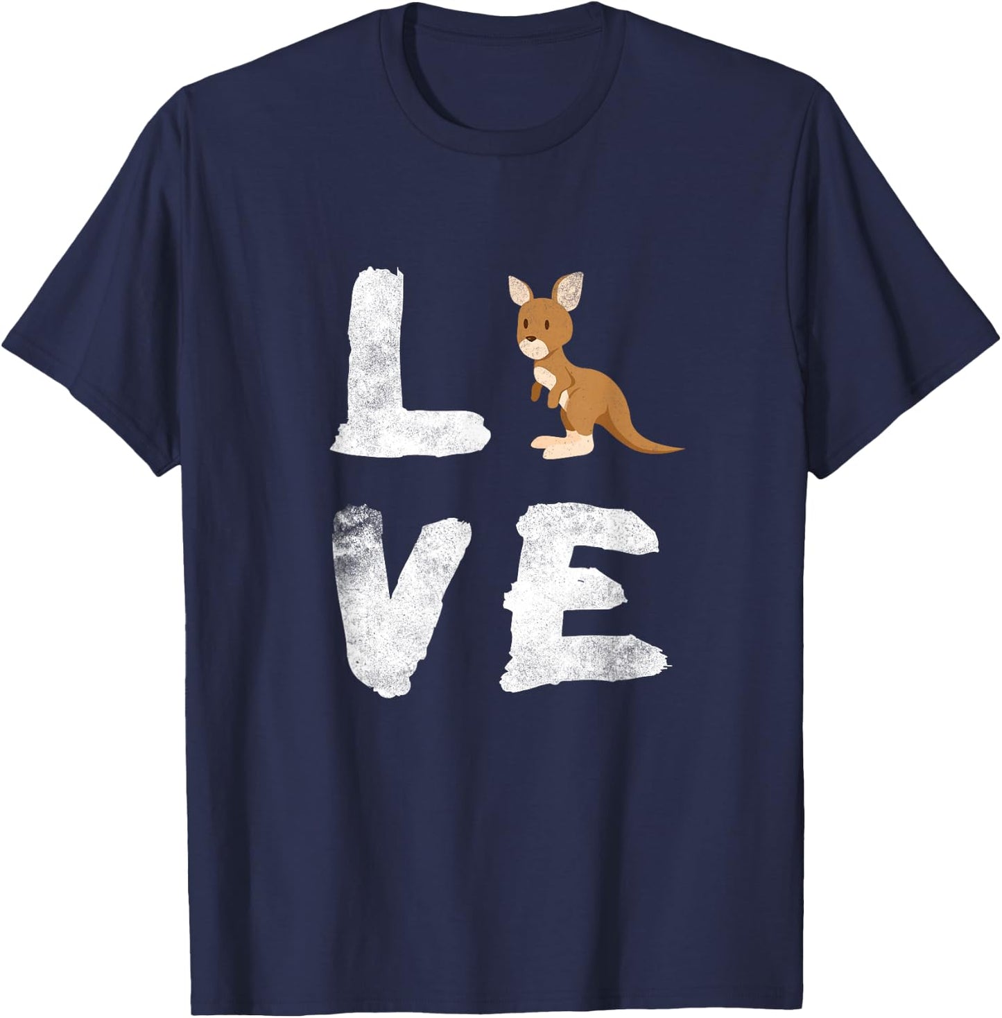 I Love Kangaroo Australia Pride Animal Gift T-Shirt - T-Shirt | Navy