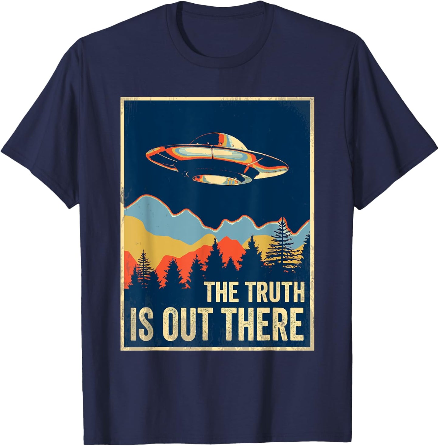The Truth Is Out There Shirt Area 51 Alien UFO T-Shirt - T-Shirt | Navy