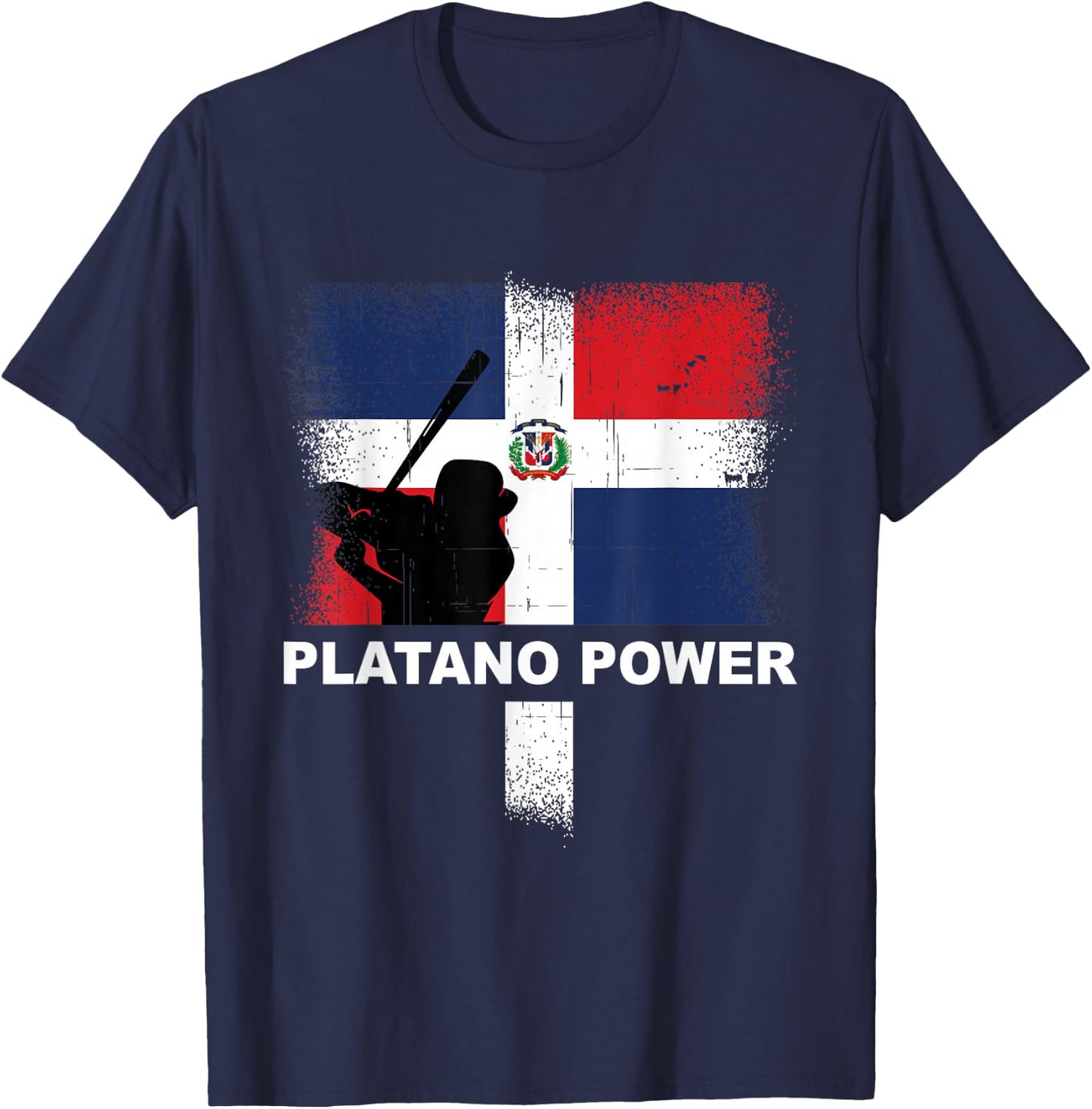 Dominican Republic Baseball Team Support Distress Shirt T-Shirt - T-Shirt | Navy