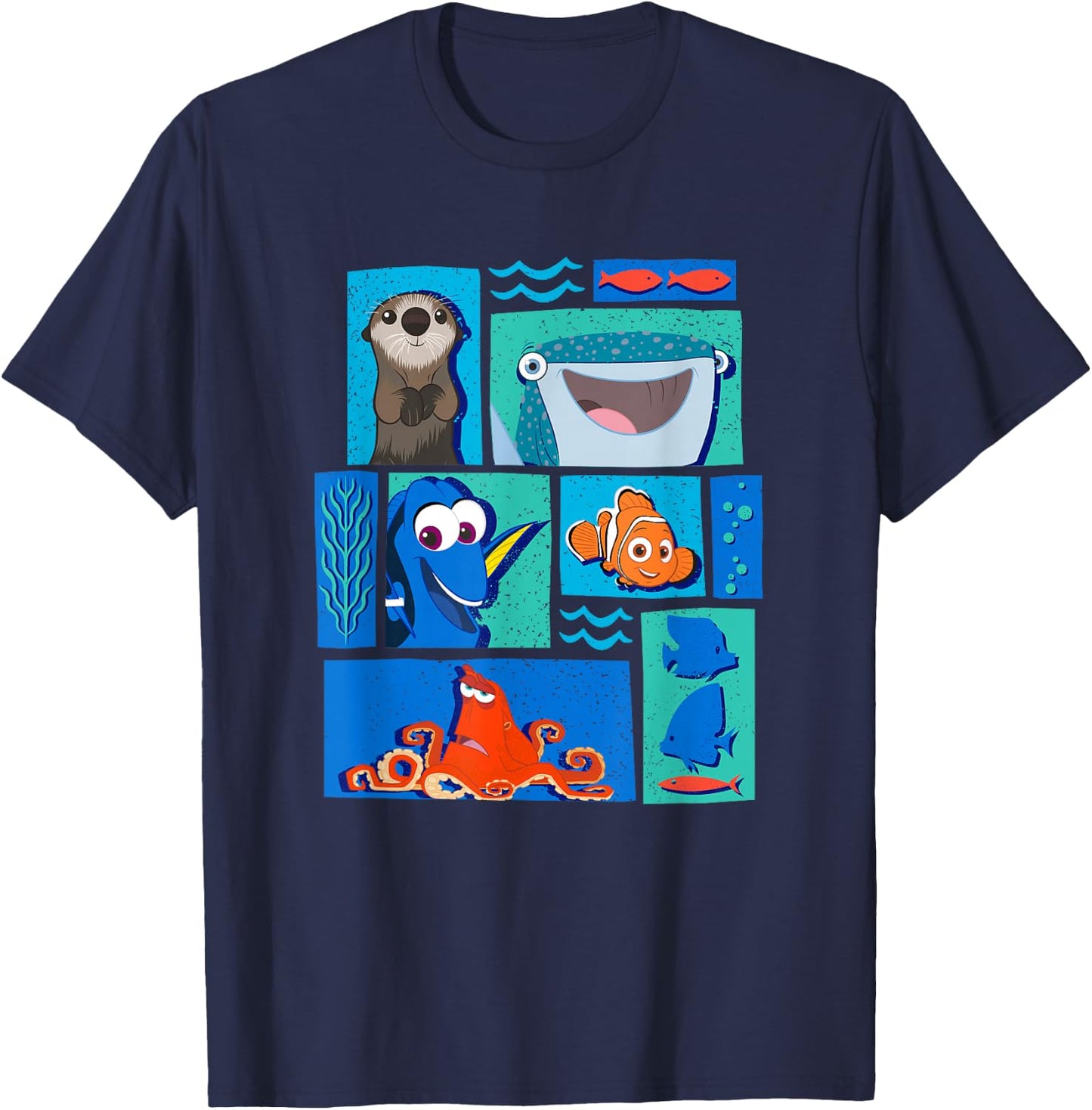 Disney Pixar Finding Dory Characters T-Shirt - T-Shirt | Navy