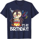 It's My Birthday Penguin T Shirt Gift Girls Boys Adults T-Shirt - T-Shirt | Navy