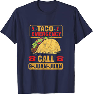 Taco Notruf 9 Juan Cinco De Mayo Mexican T-Shirt - T-Shirt | Navy
