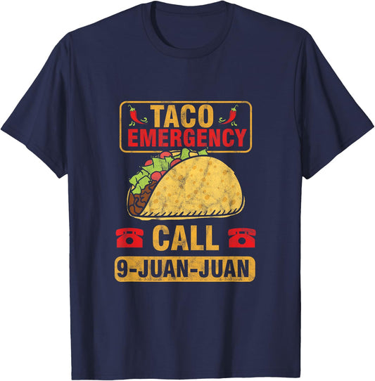 Taco Notruf 9 Juan Cinco De Mayo Mexican T-Shirt - T-Shirt | Navy