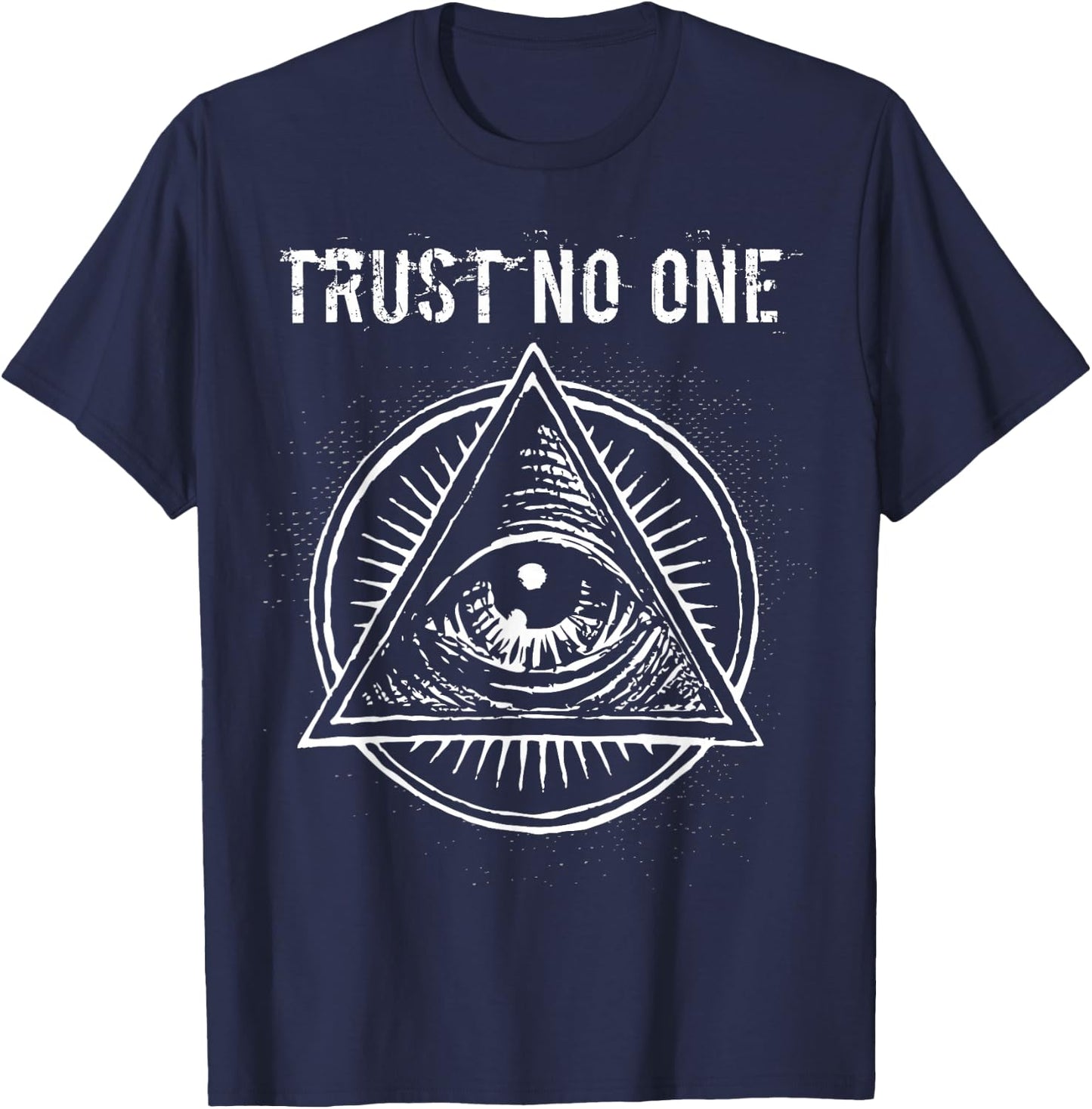 Illuminati Clothing Trust No One Shirt All Seeing Eye T-Shirt - T-Shirt | Navy