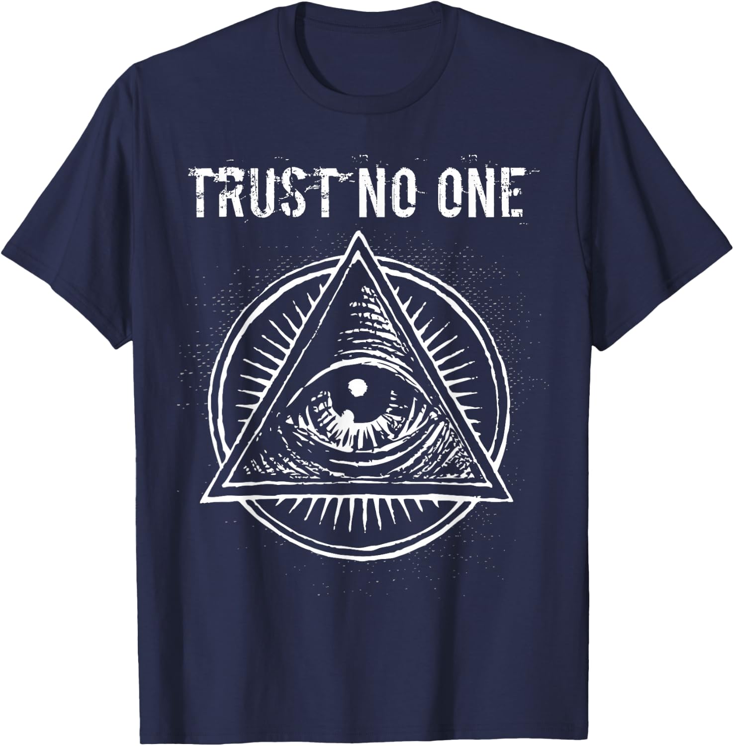 Illuminati Clothing Trust No One Shirt All Seeing Eye T-Shirt - T-Shirt | Navy