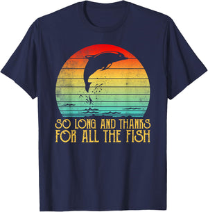 So Long and Thanks for All The Fish Vintage T-Shirt - T-Shirt | Navy