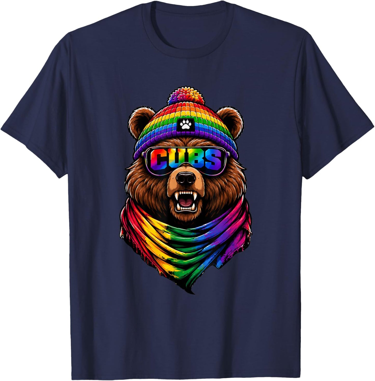 Vintage Cubs Last Name Pride Cubss Namee American Style T-Shirt - T-Shirt | Navy