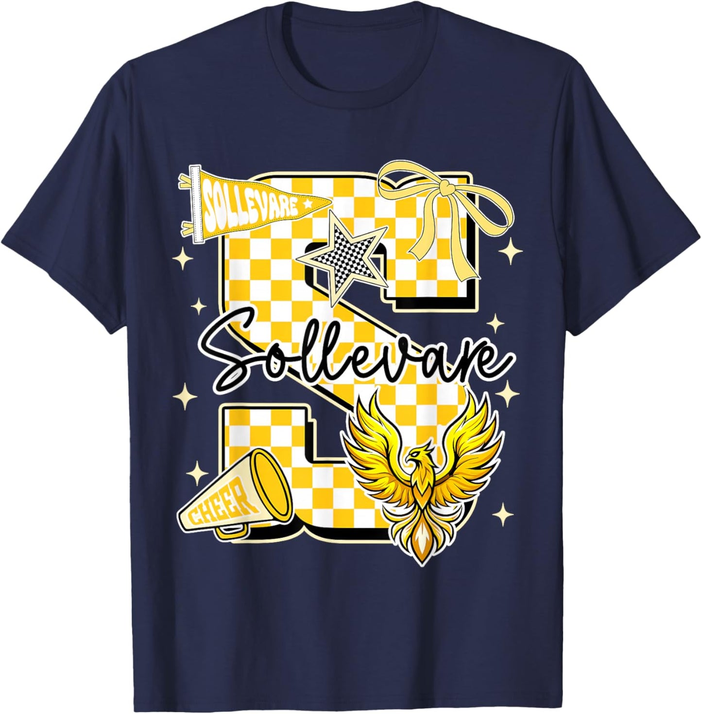 I Love Sollevare First Name Personalized Varsity T-Shirt - T-Shirt | Navy