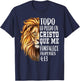 Christian Gift Men Spanish Filipenses 4:13 Verses Lion Judah T-Shirt - T-Shirt | Navy