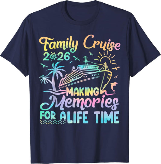 Family Cruise Ship Summer Vacation Trip 2026 Group Matching T-Shirt - T-Shirt | Navy