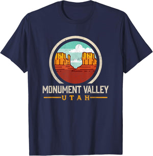 Monument Valley - Classic Vintage Seal Design T-Shirt - T-Shirt | Navy