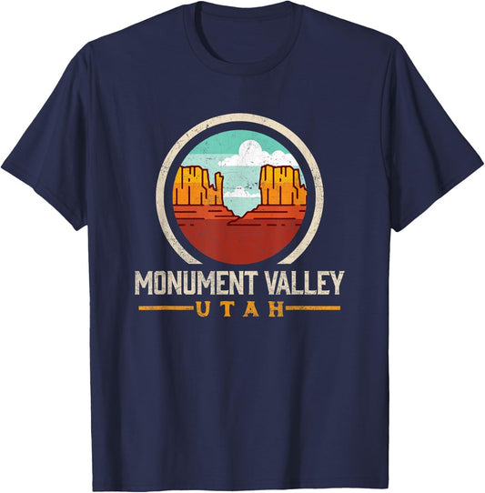Monument Valley - Classic Vintage Seal Design T-Shirt - T-Shirt | Navy
