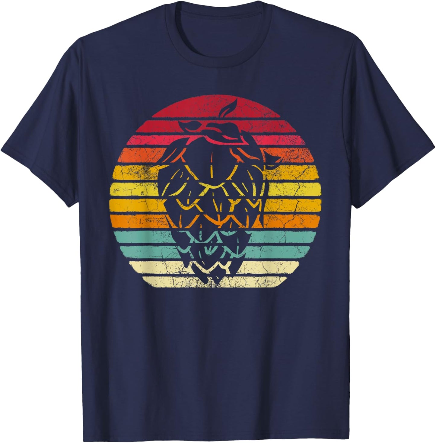 Vintage Retro Hops Leaf Beer Brewing IPA Father's Day Gift T-Shirt - T-Shirt | Navy