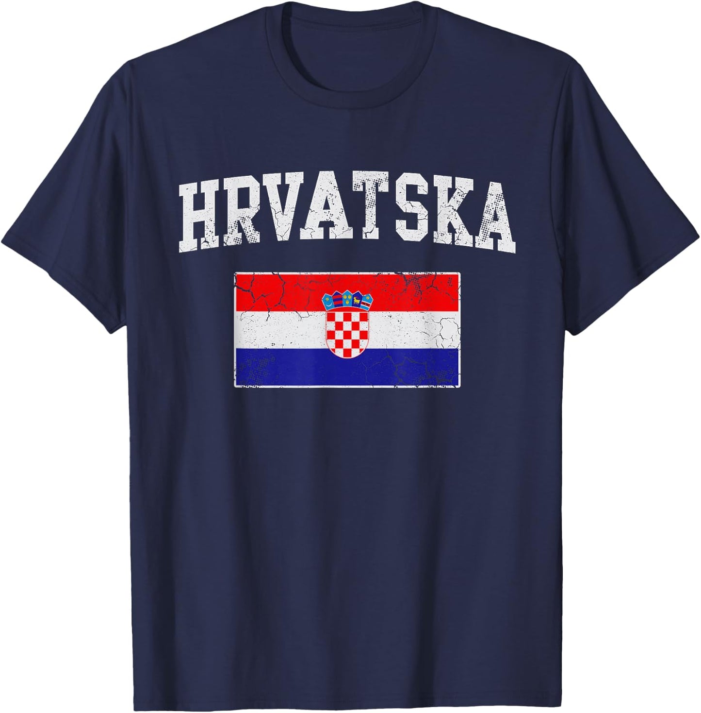 Hrvatska Croatia Flag Croatian Men Women Kids T-Shirt - T-Shirt | Navy