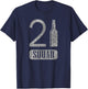 21st Squad Shirt Silver Birthday Funny Gift T Shirt T-Shirt - T-Shirt | Navy