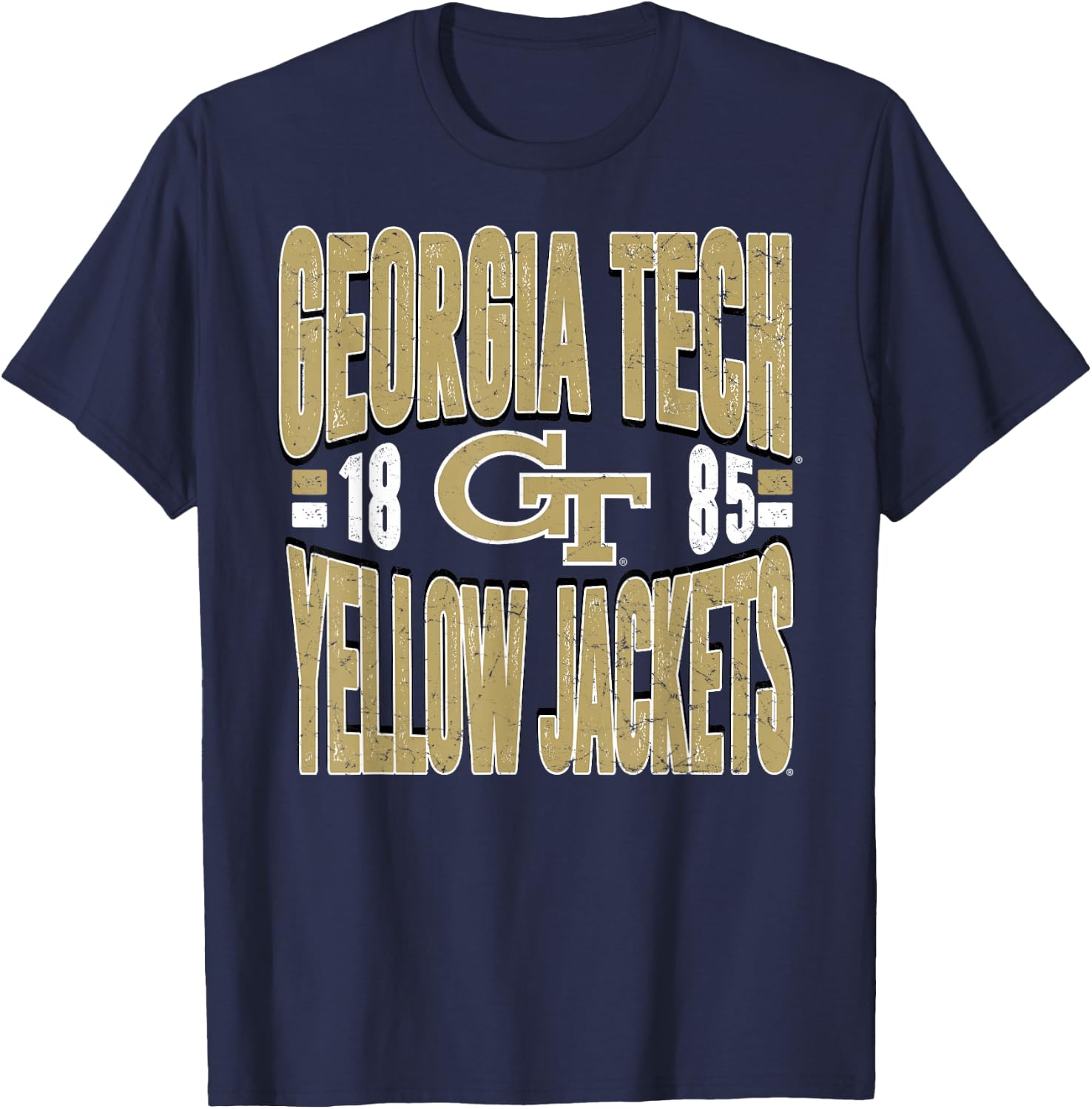 Georgia Tech Yellow Jackets Vintage 90's Retro Navy T-Shirt - T-Shirt | Navy