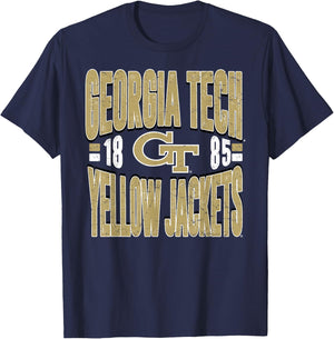 Georgia Tech Yellow Jackets Vintage 90's Retro Navy T-Shirt - T-Shirt | Navy