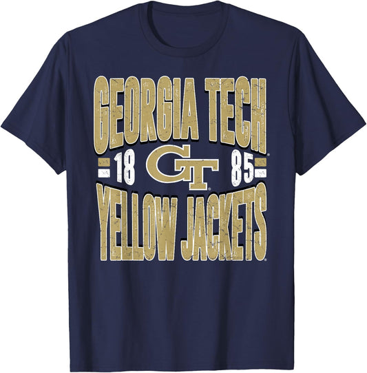Georgia Tech Yellow Jackets Vintage 90's Retro Navy T-Shirt - T-Shirt | Navy