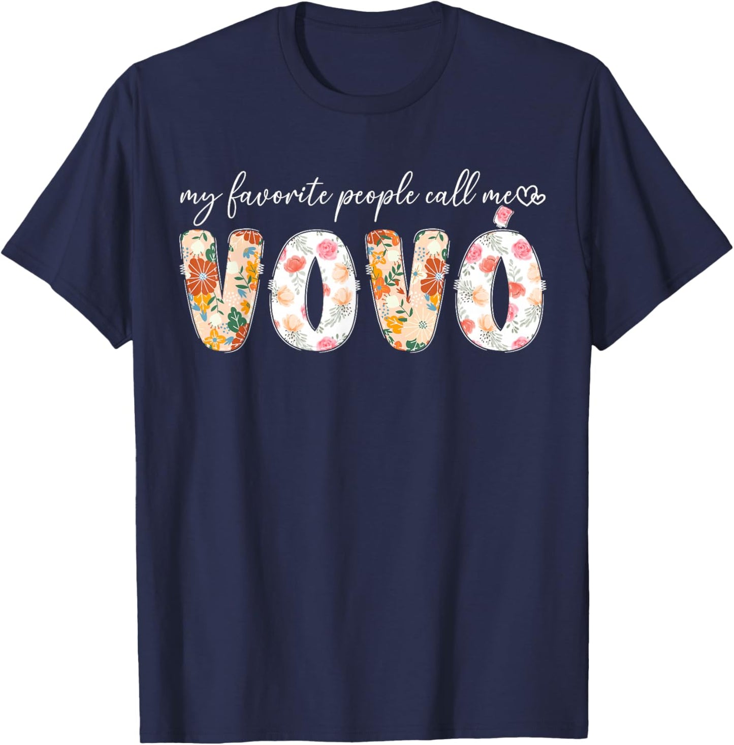 Proud Vovó Grandma Vovó Grandmother T-Shirt - T-Shirt | Navy