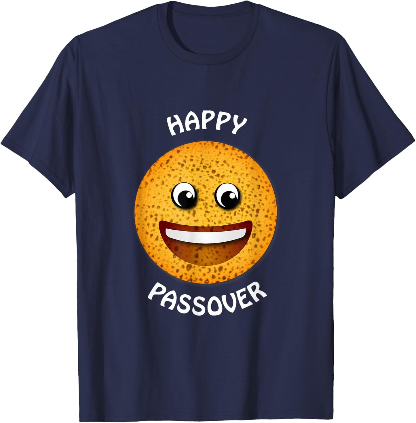 Happy Passover Matzah Shirt Jewish Israel Hebrew T-Shirt - T-Shirt | Navy