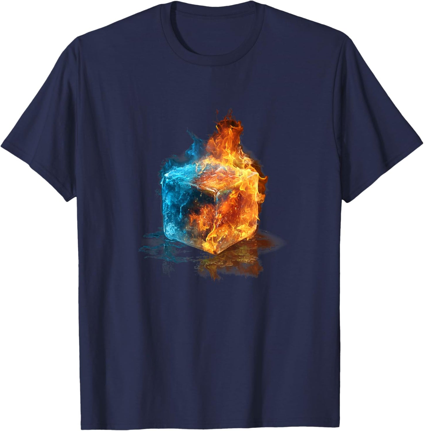 Hot and Cold Cube for ICY Flames Costume Lovers T-Shirt - T-Shirt | Navy