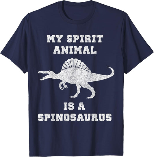 Funny Spinosaurus Shirt My Spirit Animal Dinosaur T-Shirt - T-Shirt | Navy