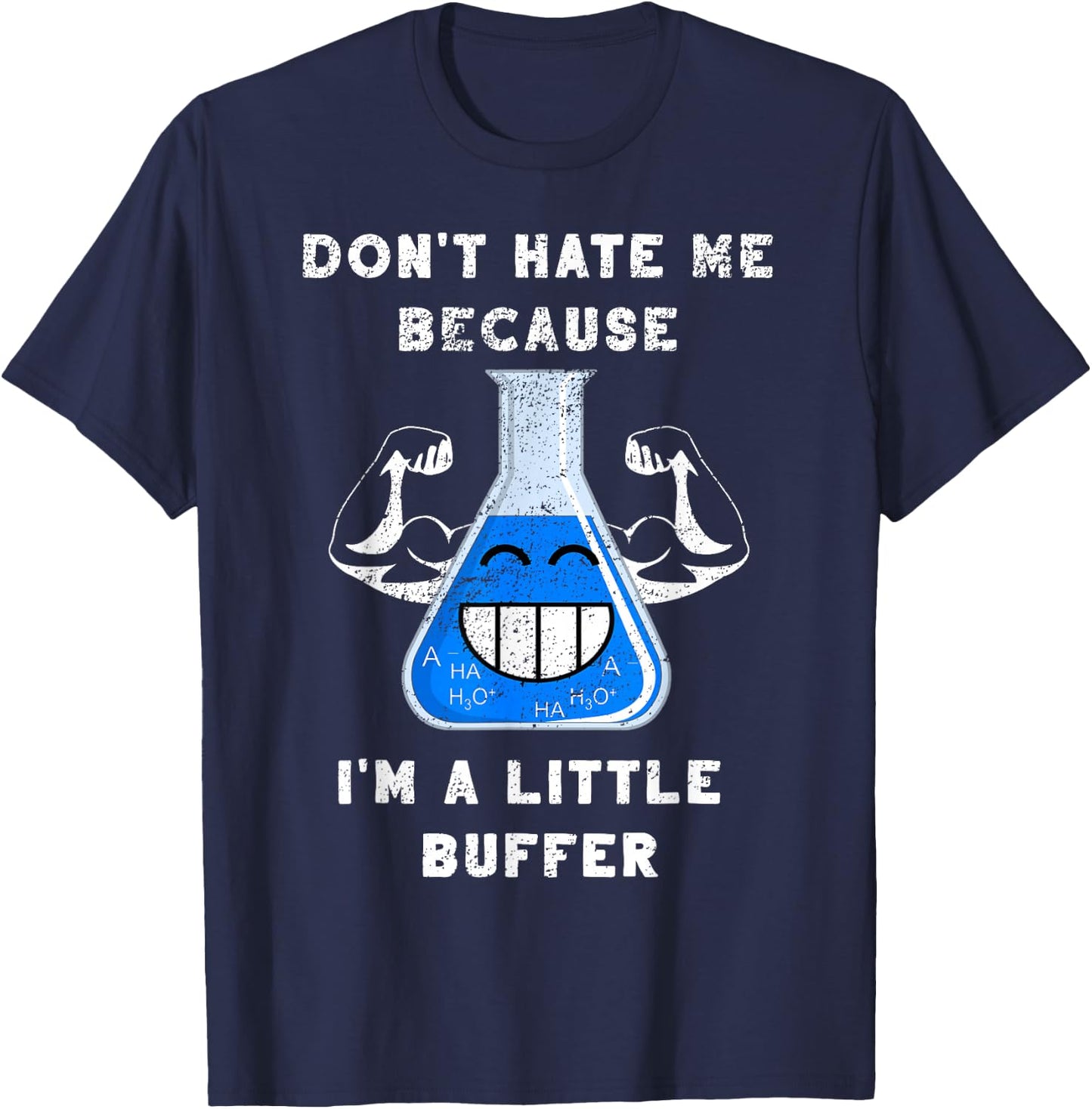I'm A Little Buffer Test Tube Pun Chemical Scientist Gift T-Shirt - T-Shirt | Navy