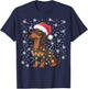 Dachshund Christmas T-Shirt - T-Shirt | Navy