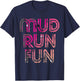 Mud Run Fun Mudder PINK v5 Trail Running and Mudding T-Shirt - T-Shirt | Navy