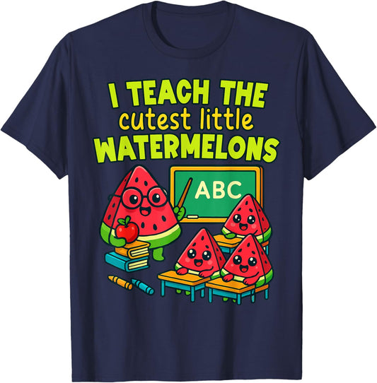 Teacher Back to School Teach Cutest Little Watermelons 2nd T-Shirt - T-Shirt | Navy