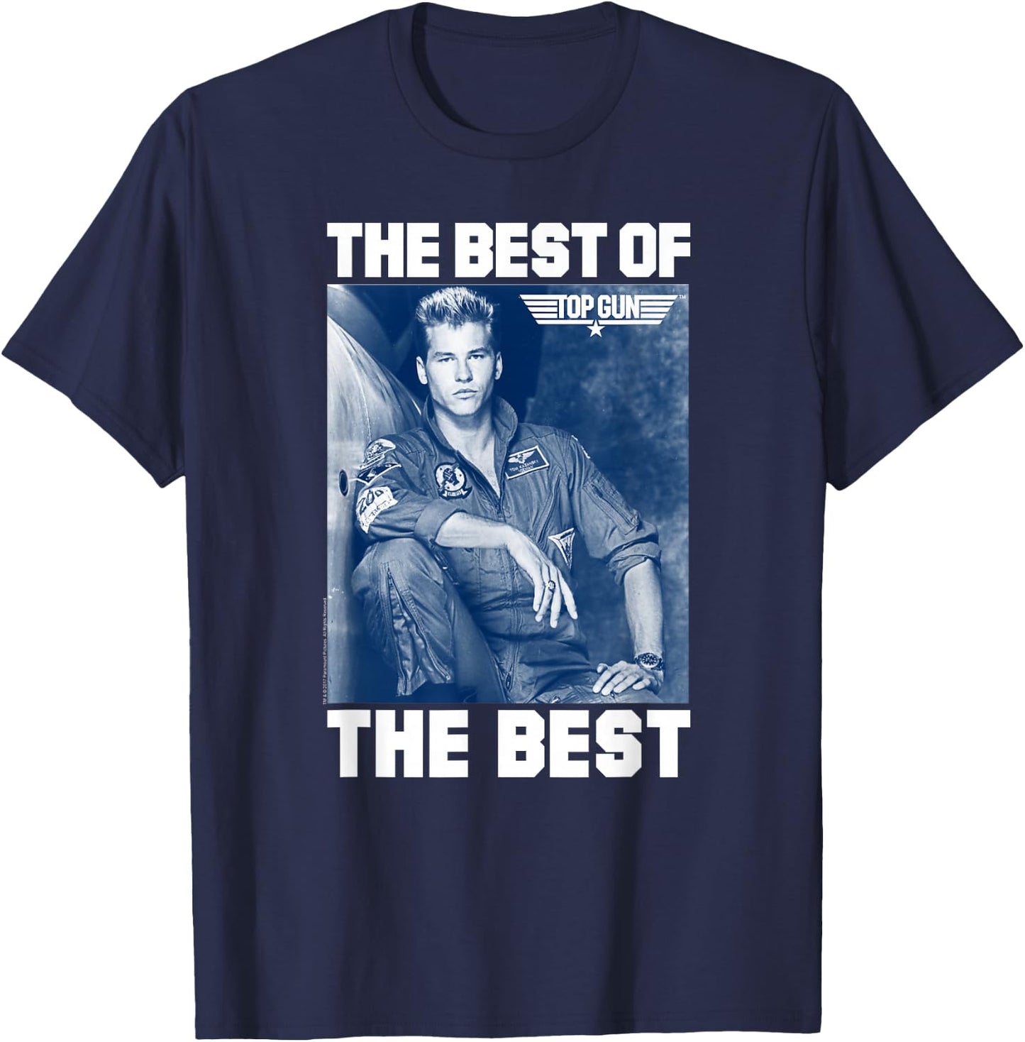 Top Gun The Best of The Best Iceman Blue Photo Action Movie T-Shirt - T-Shirt | Navy