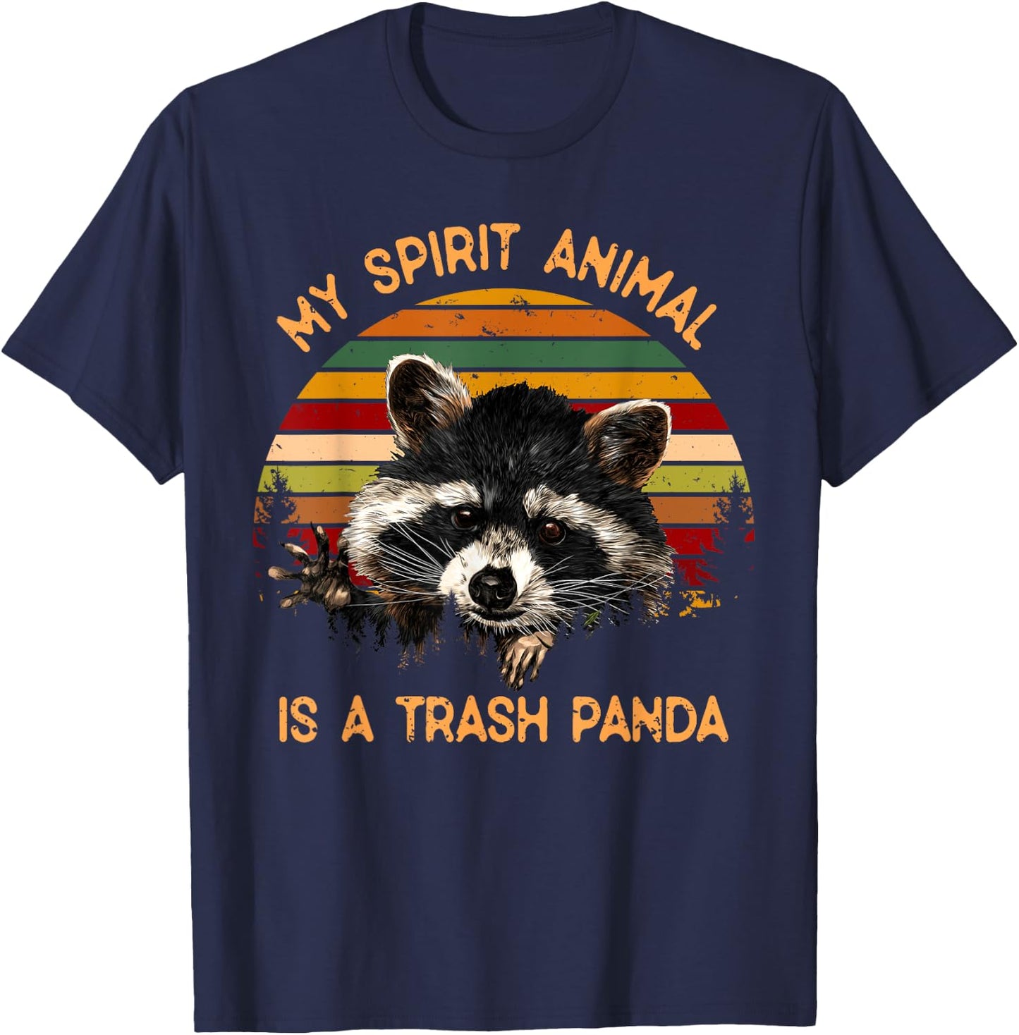 Vintage My Spirit Animal Is A Trash Panda T-Shirt - T-Shirt | Navy
