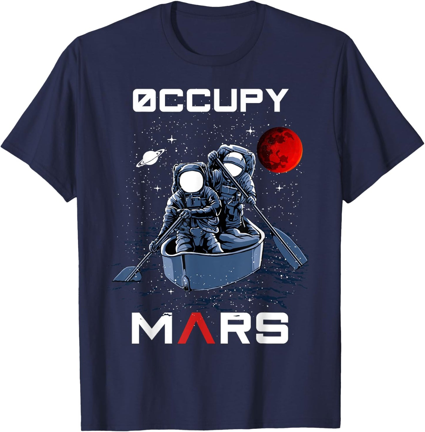 Occupy Mars Astronauts in Space for Kids, Boys T-Shirt - T-Shirt | Navy