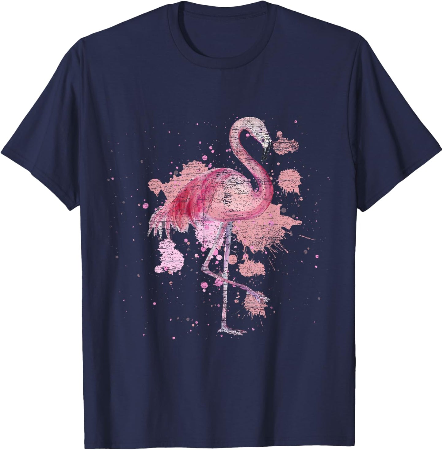 Animal Lover Women Gift Flamingo T-Shirt - T-Shirt | Navy