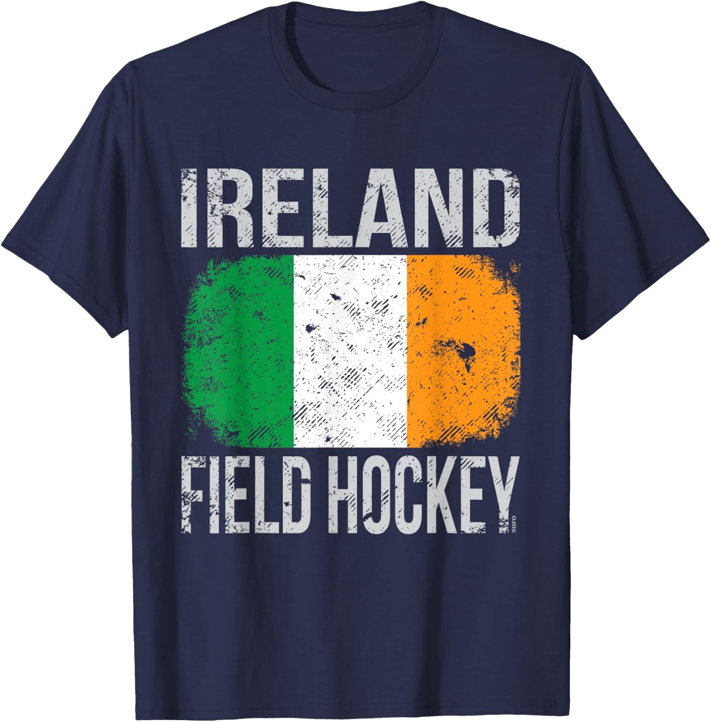 Ireland Field Hockey, Irish Flag T-Shirt - T-Shirt | Navy