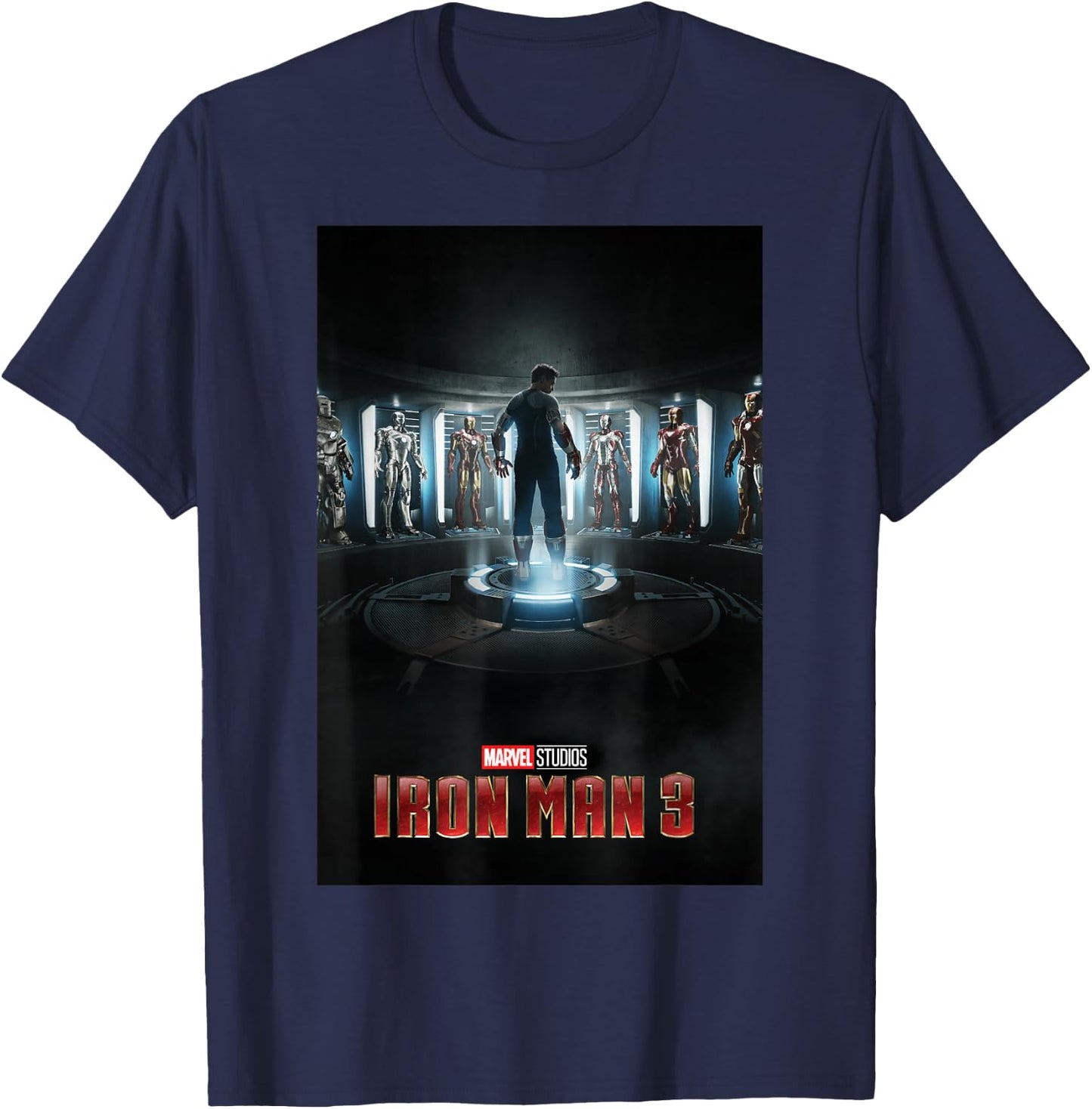 Marvel Studios Iron Man 3 Movie Poster Graphic T-Shirt - T-Shirt | Navy