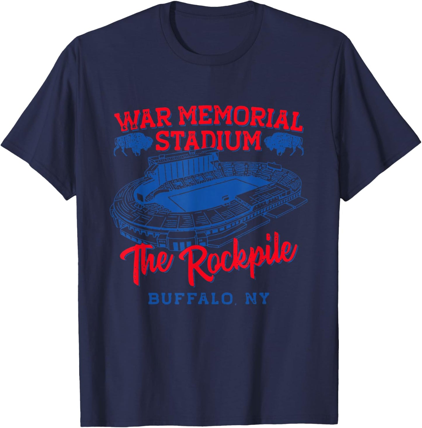 THE ROCKPILE Buffalo New York War Memorial Stadium NY T-Shirt - T-Shirt | Navy