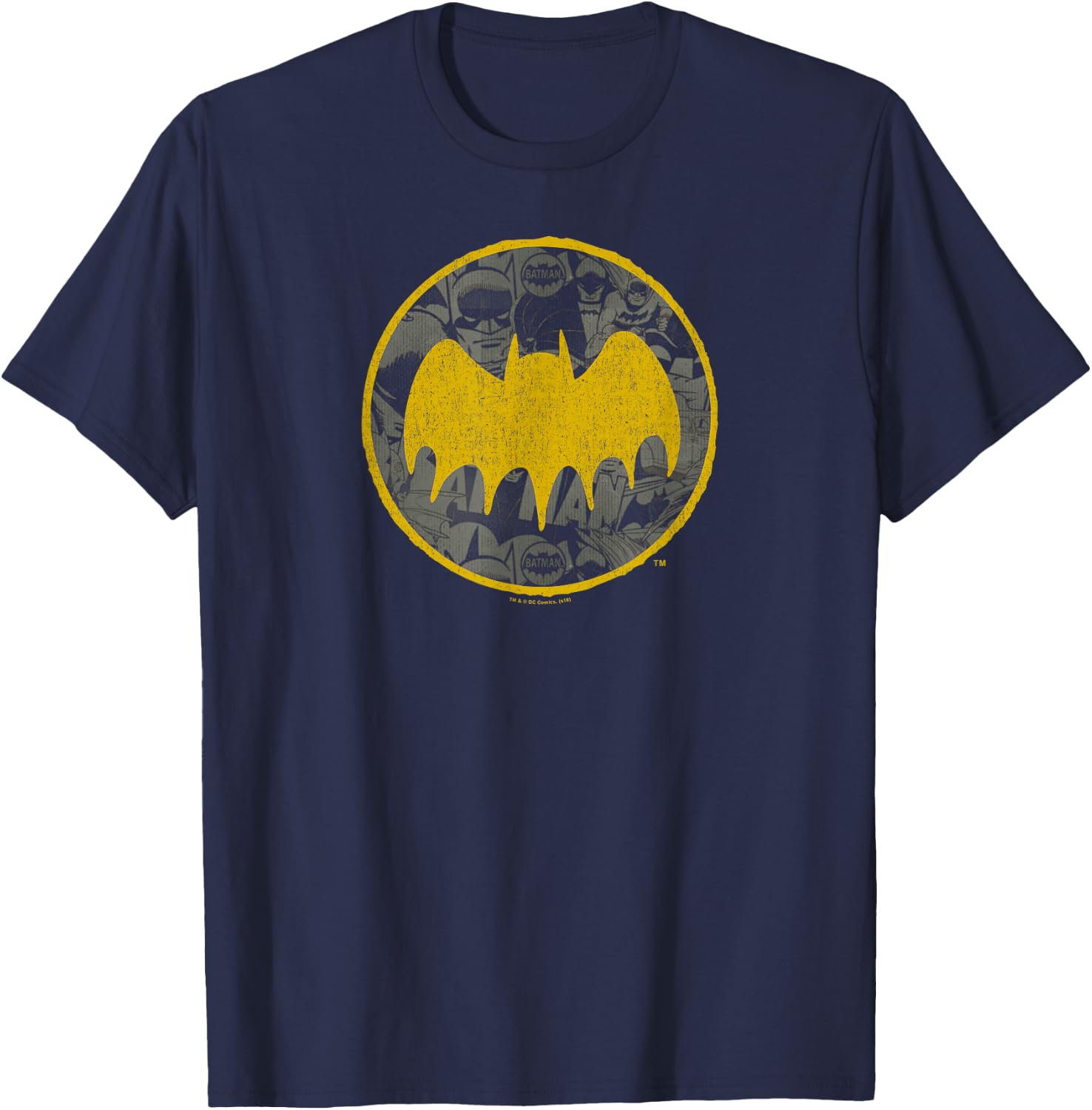 Batman Vintage Symbol Collage T Shirt T-Shirt - T-Shirt | Navy