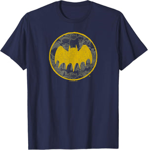 Batman Vintage Symbol Collage T Shirt T-Shirt - T-Shirt | Navy