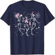 Pink Ribbon Halloween Breast Cancer Awareness Skeleton T-Shirt - T-Shirt | Navy