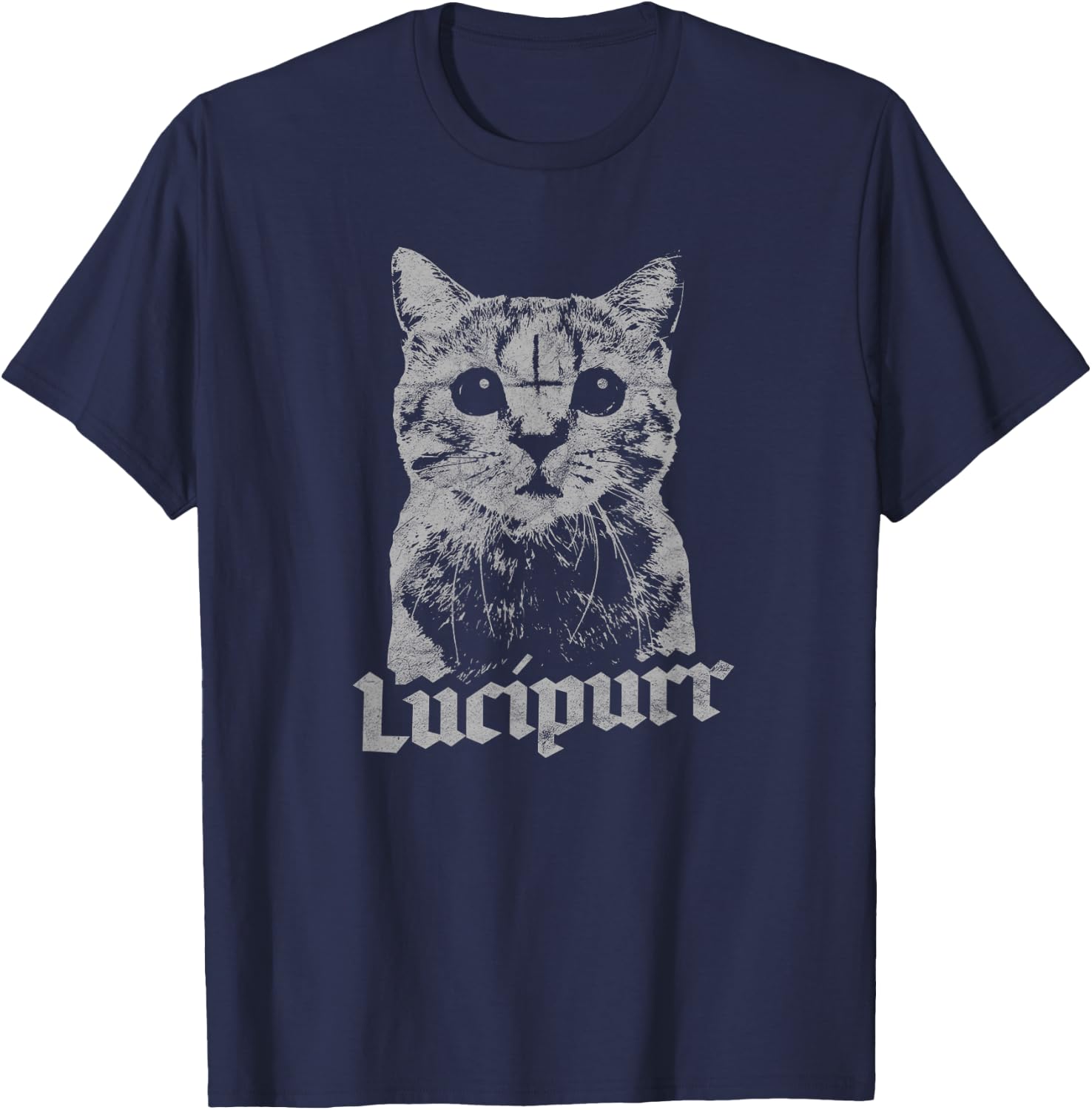 Lucifer Occult Satanic Cat Lucipurr Antichrist Baphomet 666 Women T-Shirt - T-Shirt | Navy