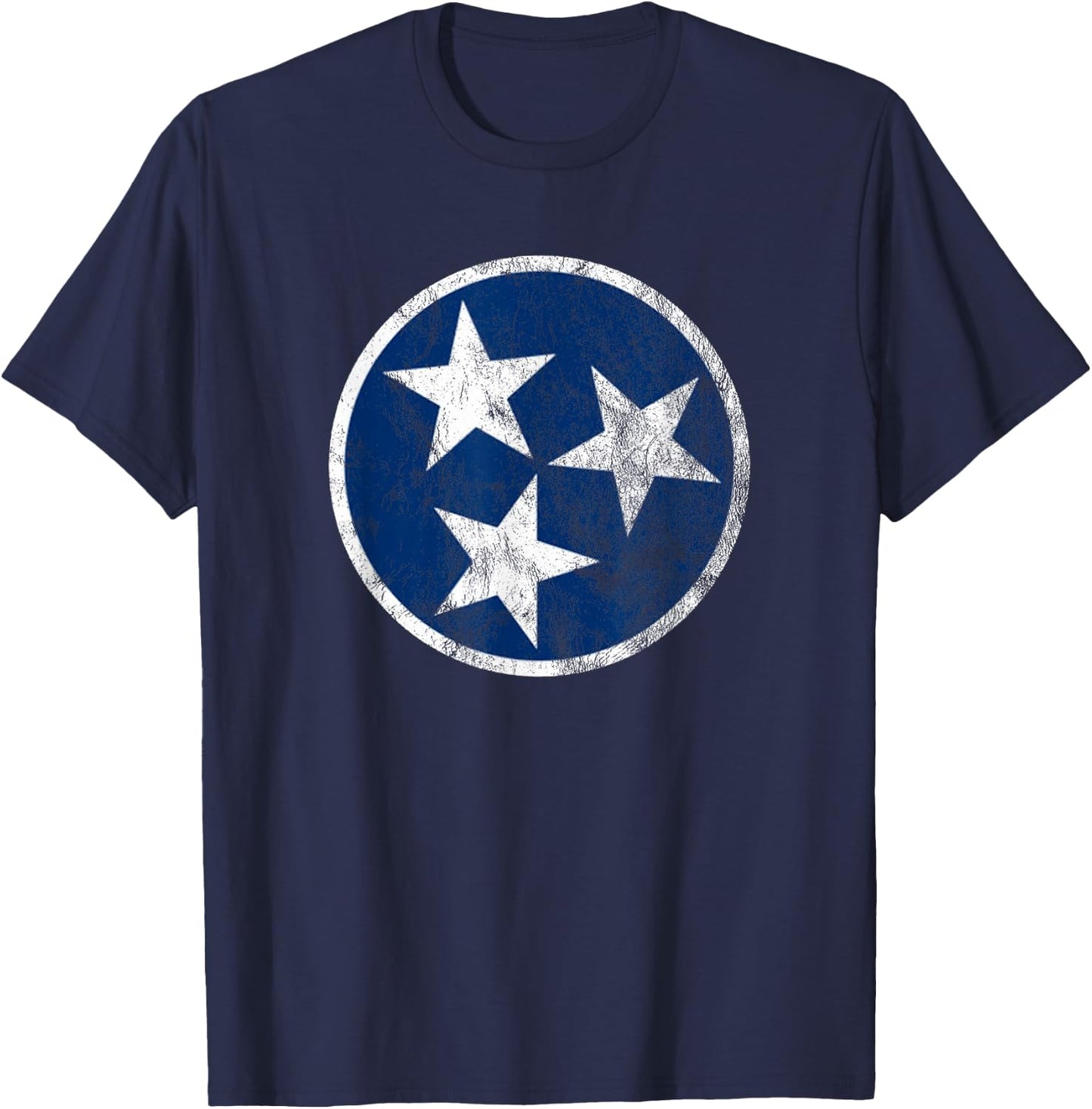 Tennessee State Flag Blue White Stars Traditional T-Shirt - T-Shirt | Navy